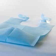 P-50 N Śliniak stomatologiczny z kieszonką a'50 kolor niebieski