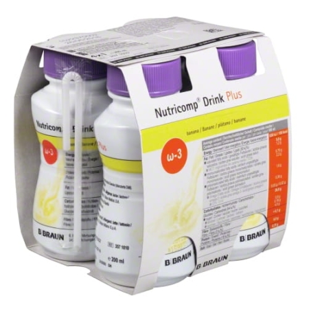 Nutricomp Drink Plus o smaku banana 4x200ml