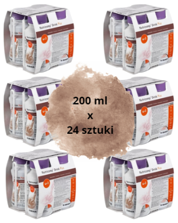 Nutricomp Drink Plus o smaku czekolady 24x200ml